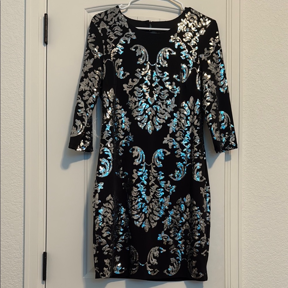 Elegant Black and Silver Dress